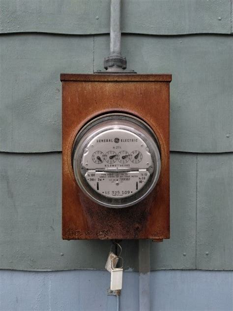 rusted electric meter box|how to paint an existing meter box.